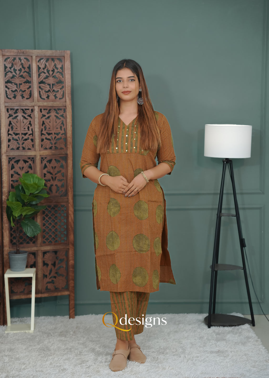 Cotton Kurti Set - Q1034