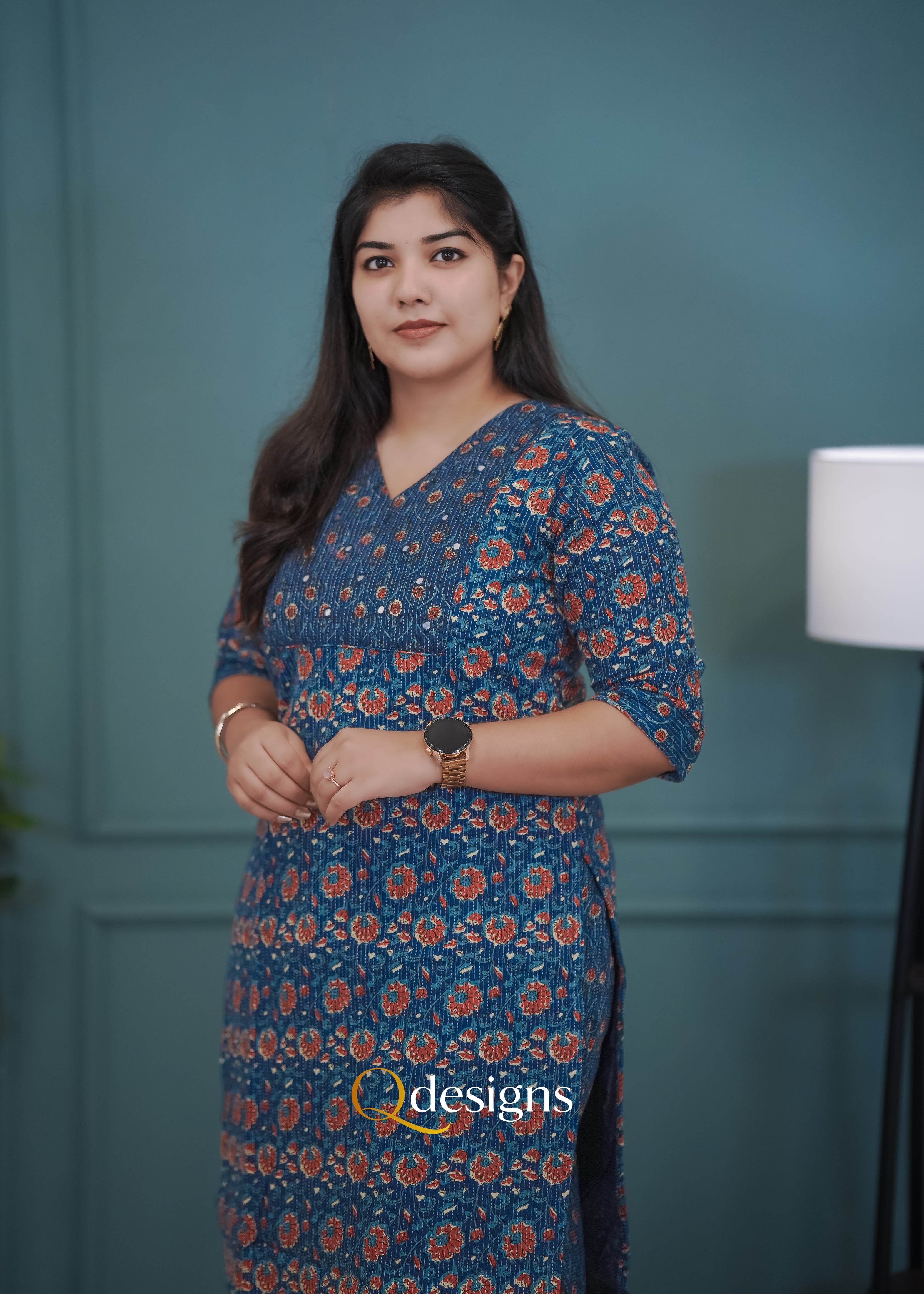 Cotton Kurti (Top & Bottom)- Q1011