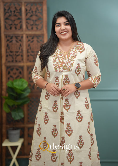 Cotton Kurti Set - Q1018