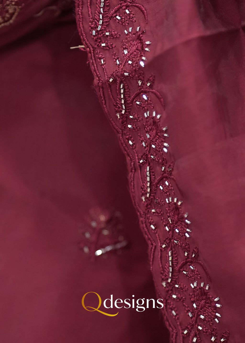 Mul chanderi (Kurti & Dupatta Set) - Q1020