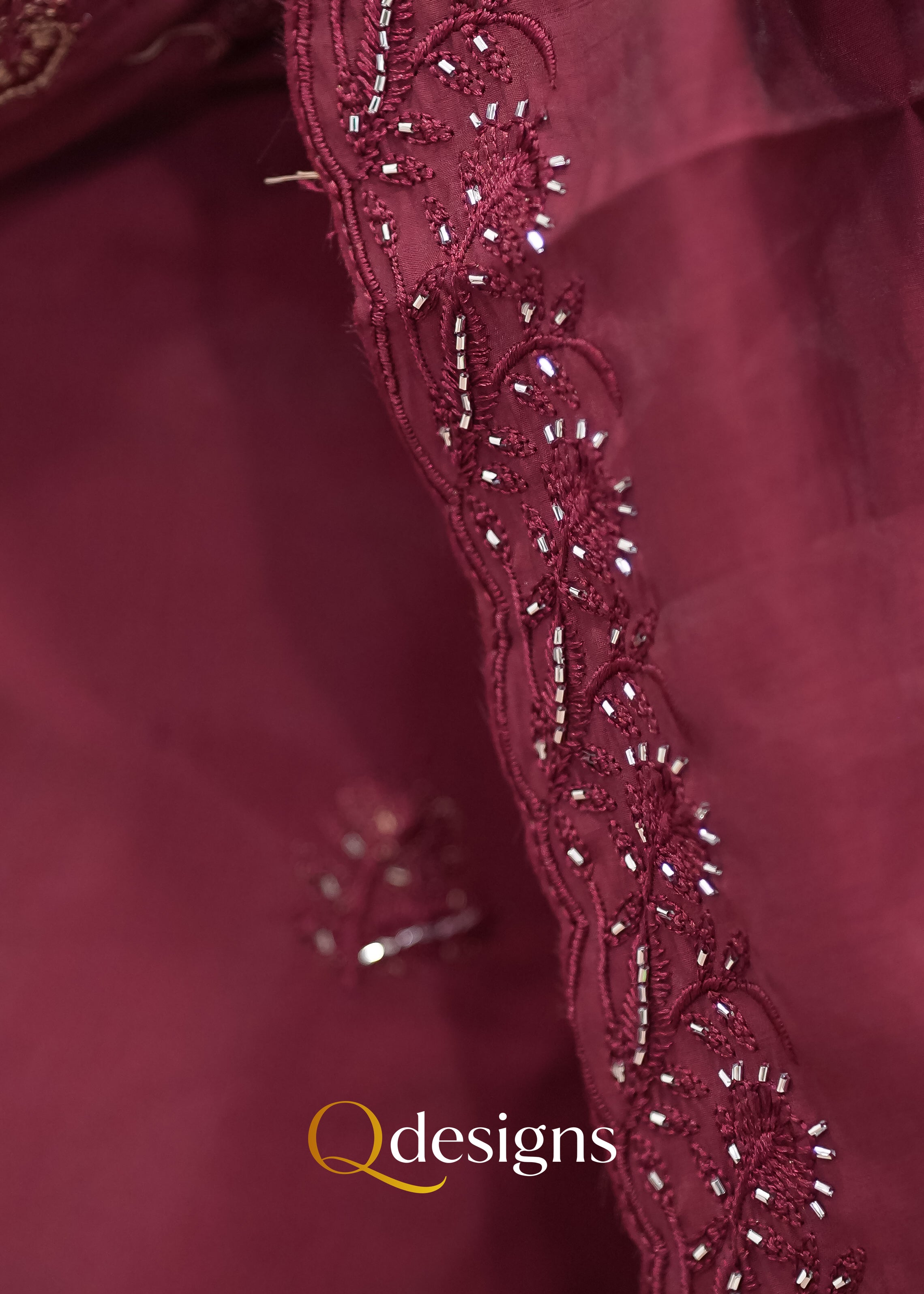 Mul chanderi (Kurti & Dupatta Set) - Q1020