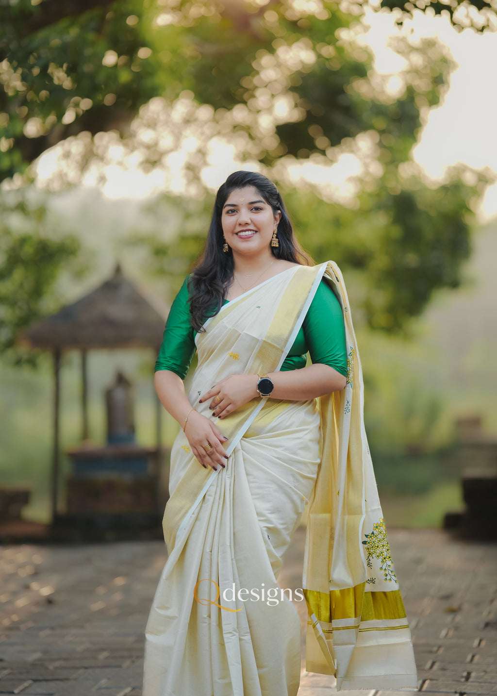 VISHU SET SAREE -Q1039