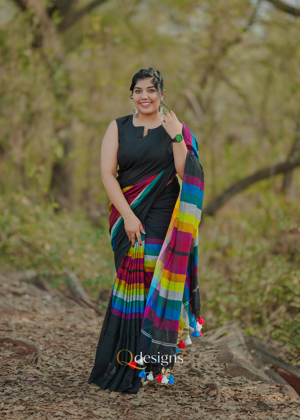 KHADI COTTON SAREE- Q1044