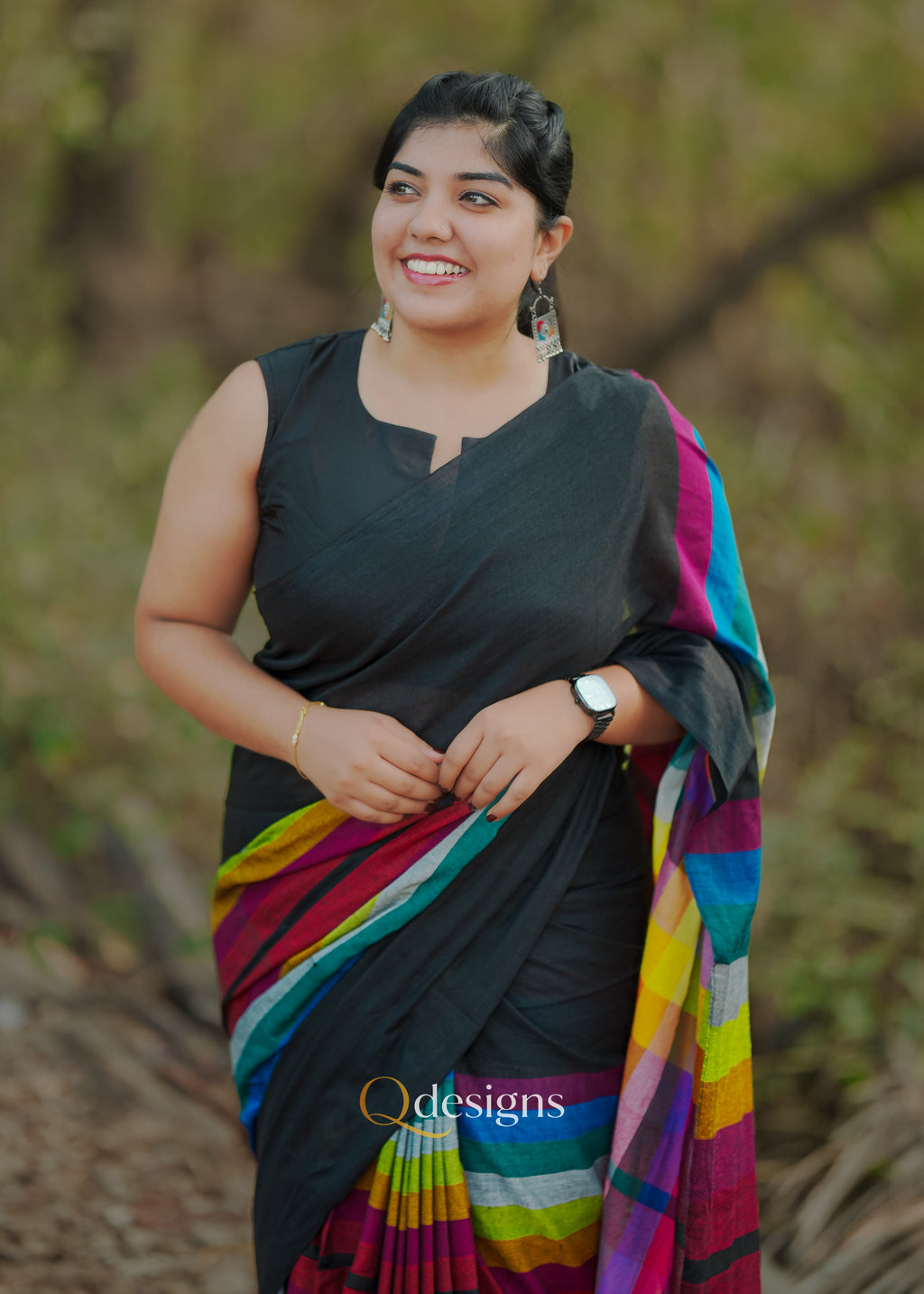 KHADI COTTON SAREE- Q1044